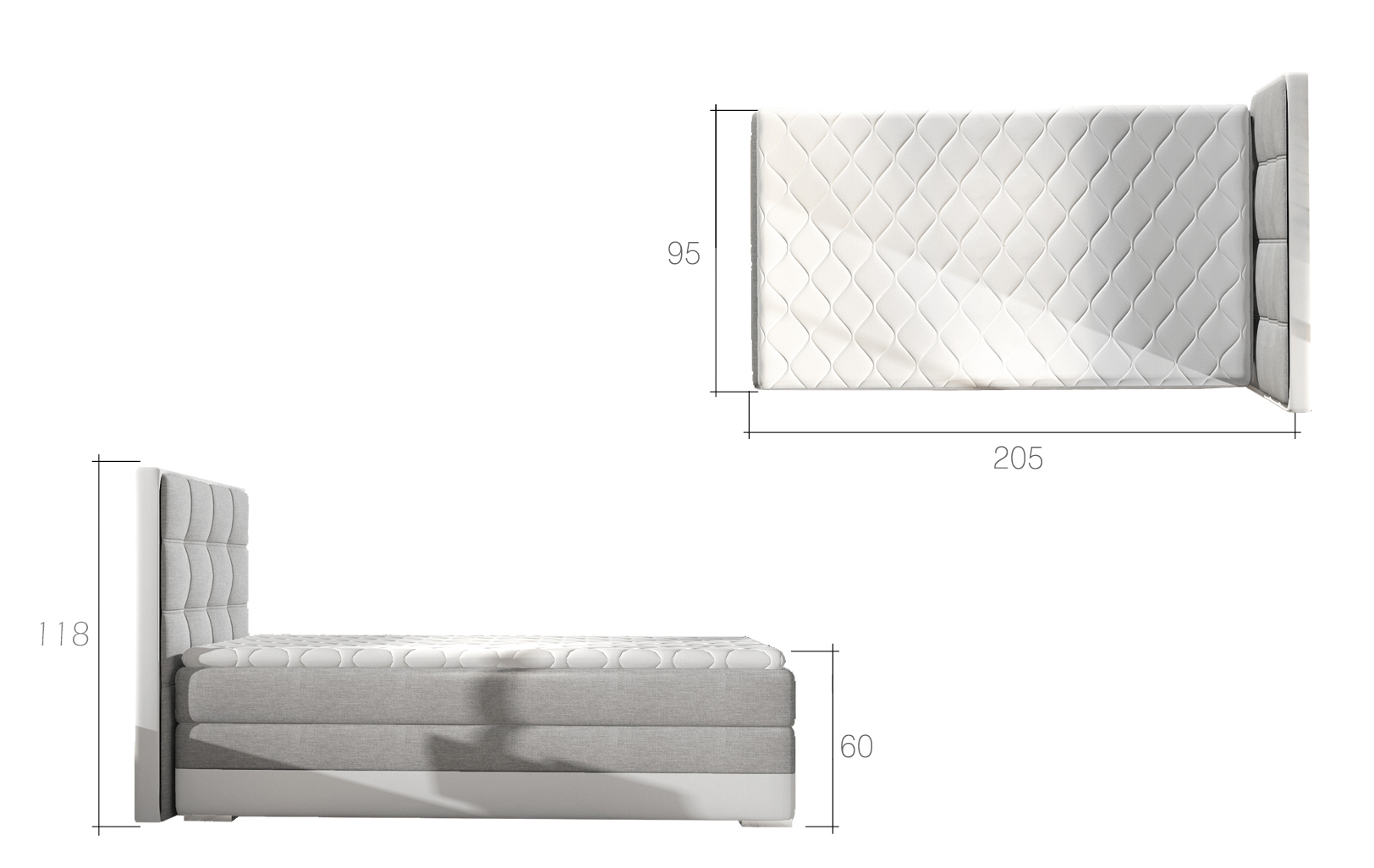 Boxspringbett ASTER für 1 Person